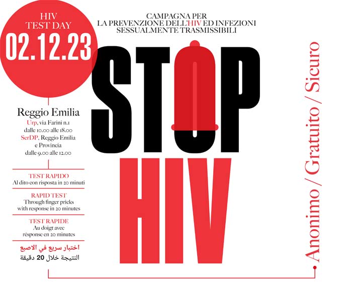 Giornata mondiale contro l’AIDS: Reggio Emilia si mobilita per la prevenzione del virus HIV e delle malattie sessualmente trasmissibili